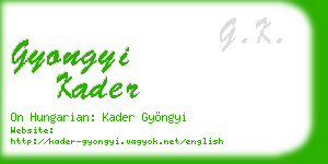gyongyi kader business card